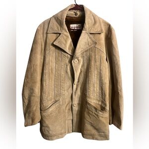 Vintage Mcgregor Suede Leather Fur Removable Liner Mens Size 38 Brown Vtg fall